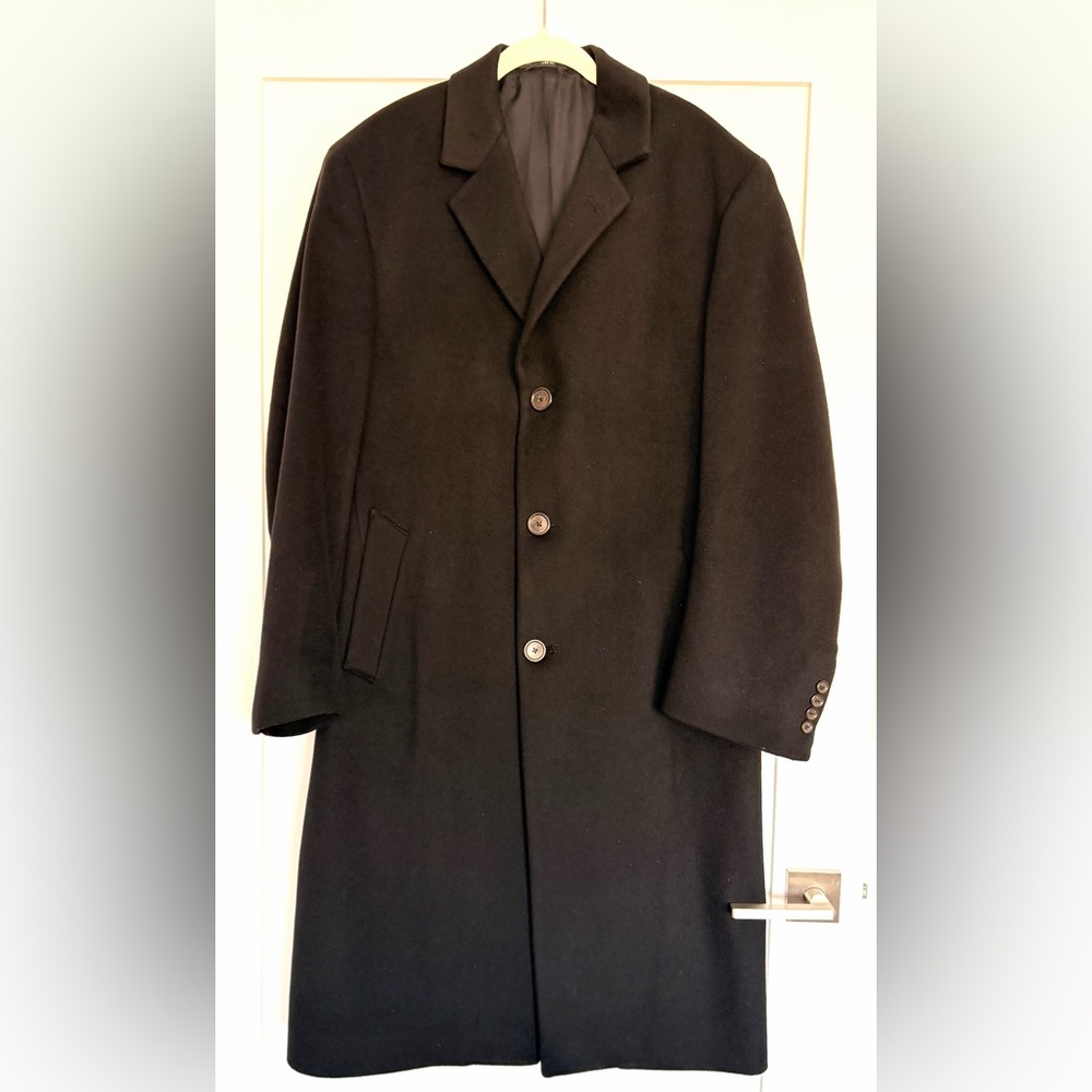 Jacob Siegel Cashmere Men's Black Long Coat